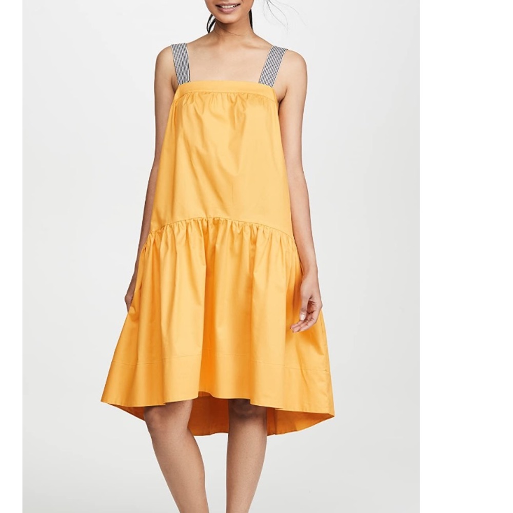 English Factory yellow hi- low dress